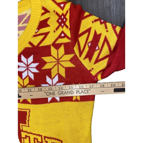 Klew Iowa State Women's Big Logo V-Neck Sweater RED/Yellow - SMALL NEW WITH TAGS - Picture 10 of 13